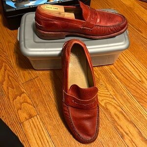 Frye Red Leather Loafers